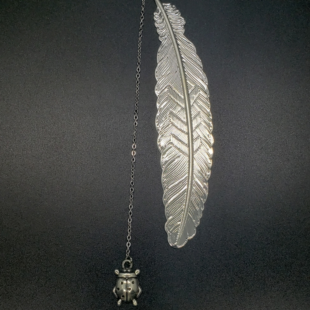 Feather Ladybug Hand Crafted Bookmark